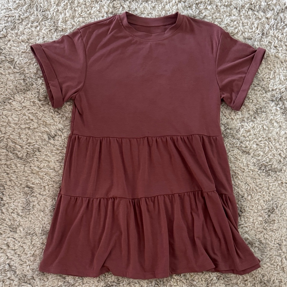 Women’s Ruffled Dress in Mauve